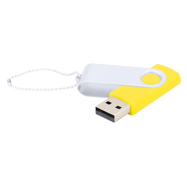 Флешка Designer To Go 2.0 USB 16Gb, желтый/белый (Изображение 1)