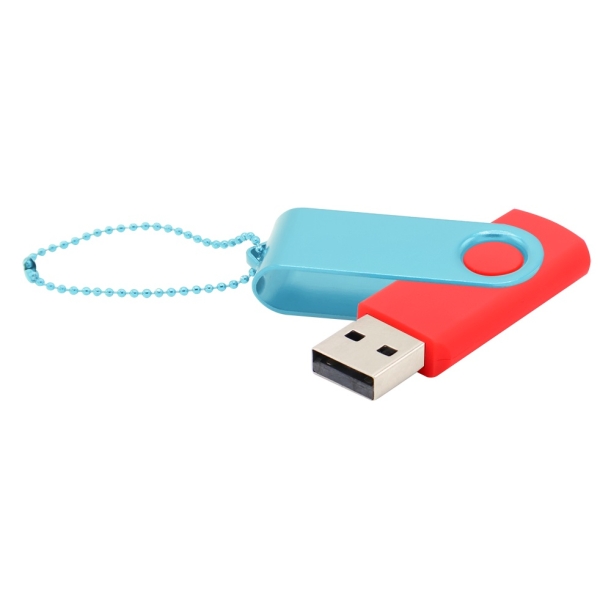 Флешка Designer To Go 2.0 USB 16Gb, красный/бирюзовый (Изображение 1)