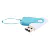 Флешка Designer To Go 2.0 USB 16Gb, белый/бирюзовый (Изображение 1)