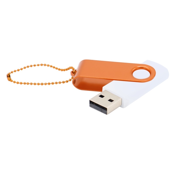 Флешка Designer To Go 2.0 USB 16Gb, белый/оранжевый (Изображение 1)