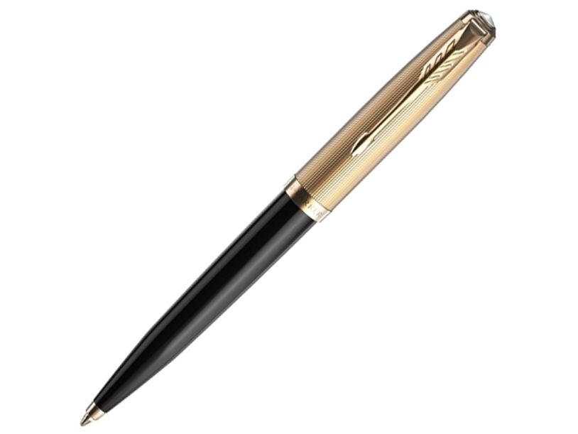 Ручка шариковая Parker 51 Deluxe (черный/золотистый)  (Изображение 1)