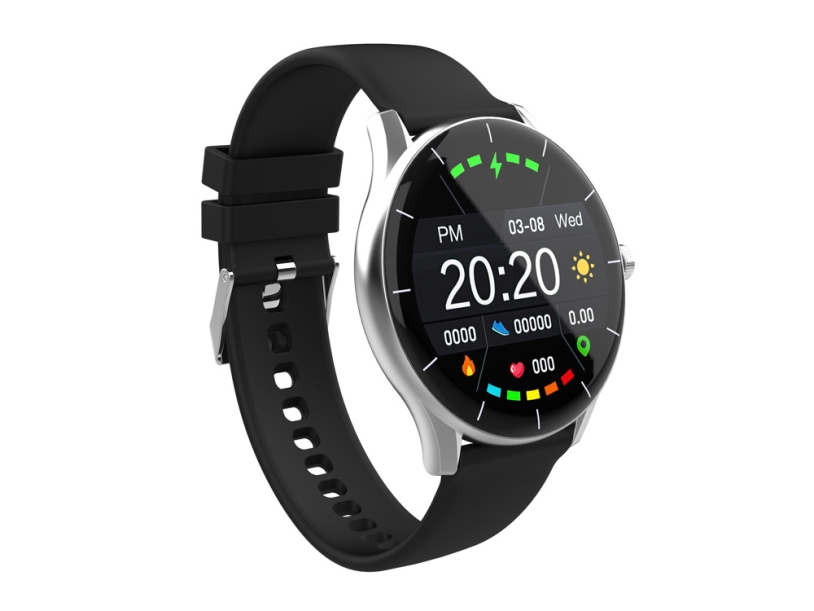 Умные часы HIPER IoT Watch GT, черный/ голубой (Изображение 3)