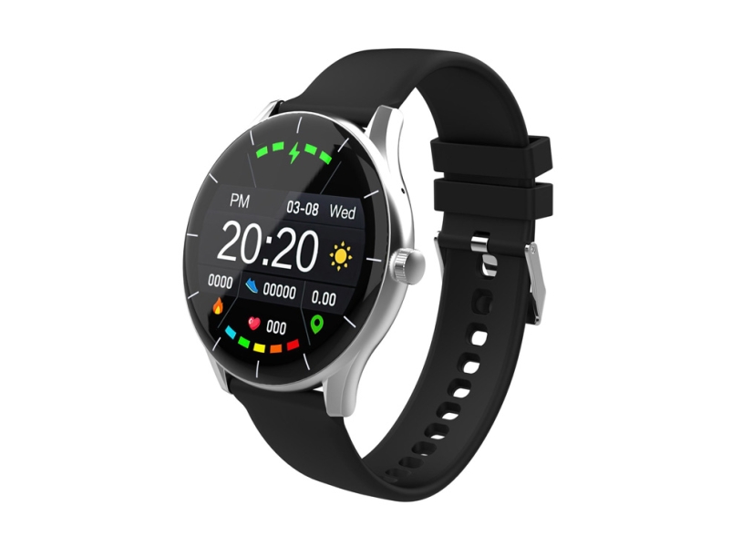 Умные часы IoT Watch GT, 2 ремешка в комплекте (черный/голубой)  (Изображение 1)