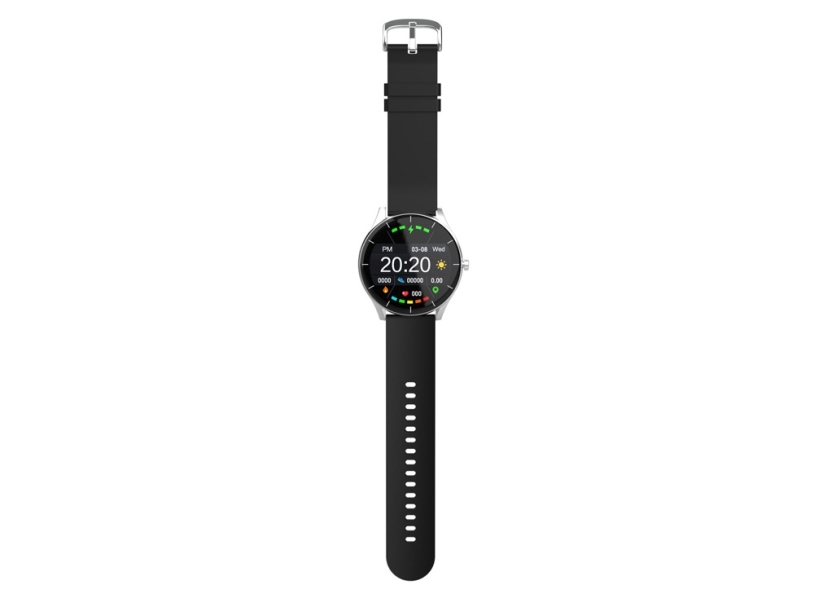 Умные часы IoT Watch GT, 2 ремешка в комплекте (черный/голубой)  (Изображение 2)
