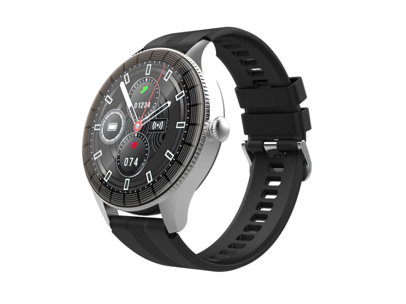 Умные часы HIPER IoT Watch GTR, черный/голубой (Изображение 1)