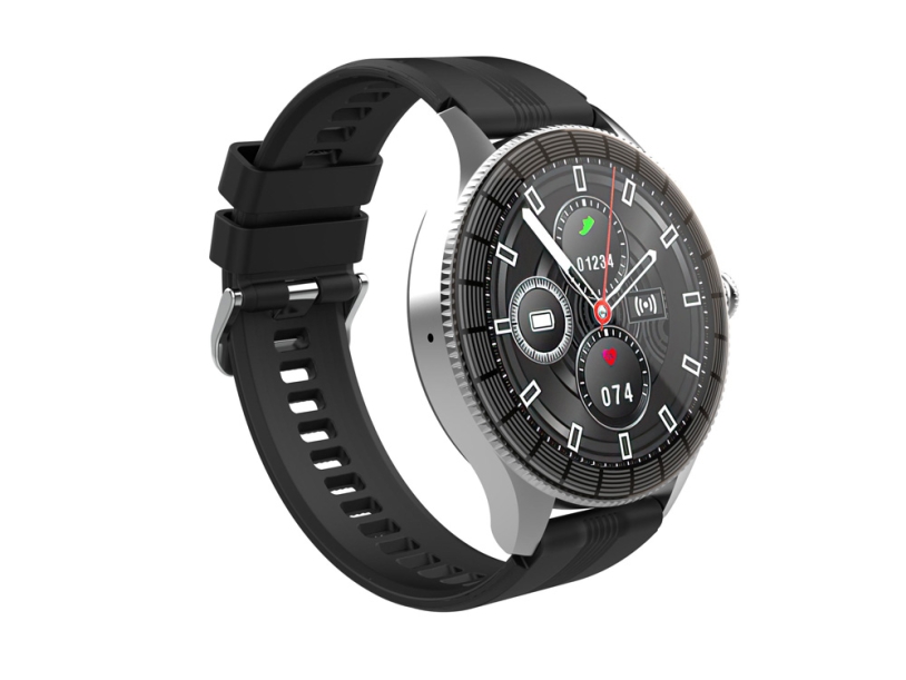 Умные часы HIPER IoT Watch GTR, черный/голубой (Изображение 3)