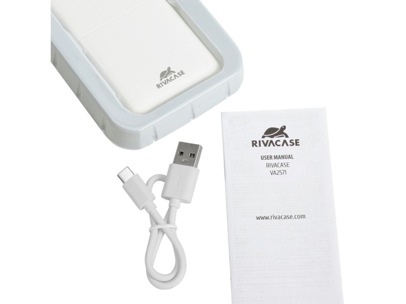 Внешний аккумулятор с быстрой зарядкой  VA2571, 20000 mAh (белый)  (Изображение 19)
