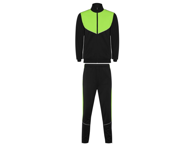 Спортивный костюм Evans, мужской (черный/лайм) XL (Изображение 1)