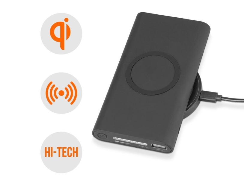 Портативный набор с беспроводным зарядным устройством (power bank) Force, 8000 mAh (Изображение 1)