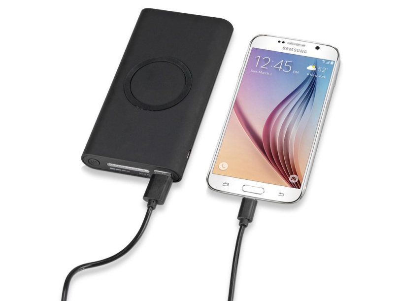 Портативный набор с беспроводным зарядным устройством (power bank) Force, 8000 mAh (Изображение 3)