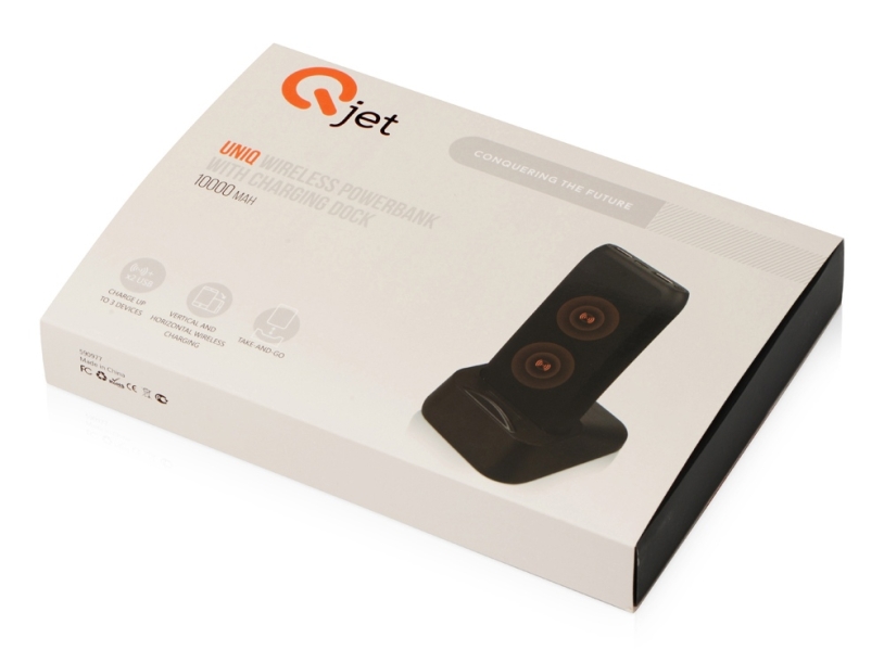 Портативное беспроводное зарядное устройство с док-станцией Uniq, 10000 mah, черный (Изображение 23)