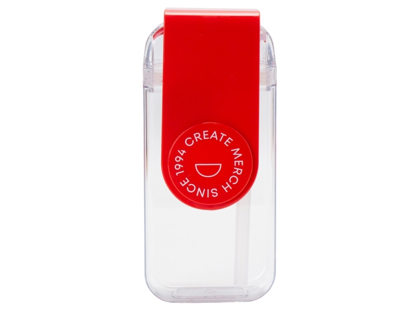 Бутылка для воды JUICY DRINK BOX, красный (тампопечать) (Изображение 1)
