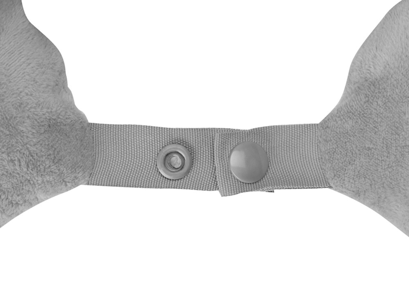 Подушка Basic из микрофибры с эффектом памяти U-shape, серый (Изображение 4)