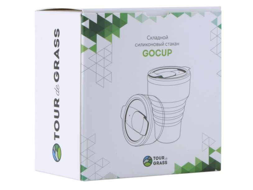 Силиконовый складной стакан GoCup, темно-серый (Изображение 7)
