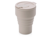Силиконовый складной стакан GoCup (бежевый) 