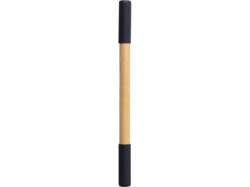 Вечный карандаш и ручка из бамбука Black bamboo, натуральный и черный (Изображение 3)