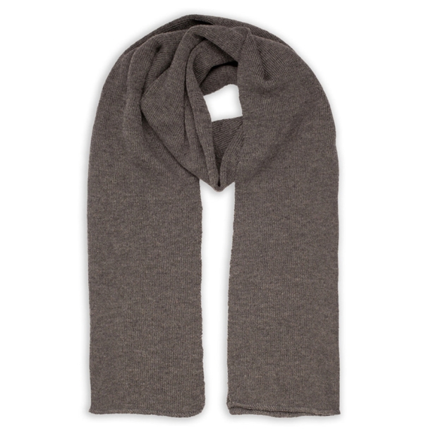 Шарф вязаный  двойной "WIND SCARF"_серый,100% акрил  (Изображение 1)