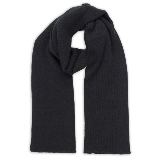 Шарф вязаный  двойной "WIND SCARF"_черный,100% акрил  (Изображение 1)