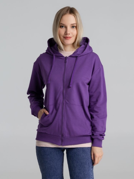 Толстовка на молнии с капюшоном Siverga 2.0, фиолетовая, размер L (Изображение 9)
