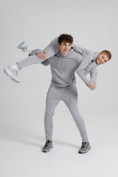 Худи унисекс Begi, серое, размер L (Изображение 15)