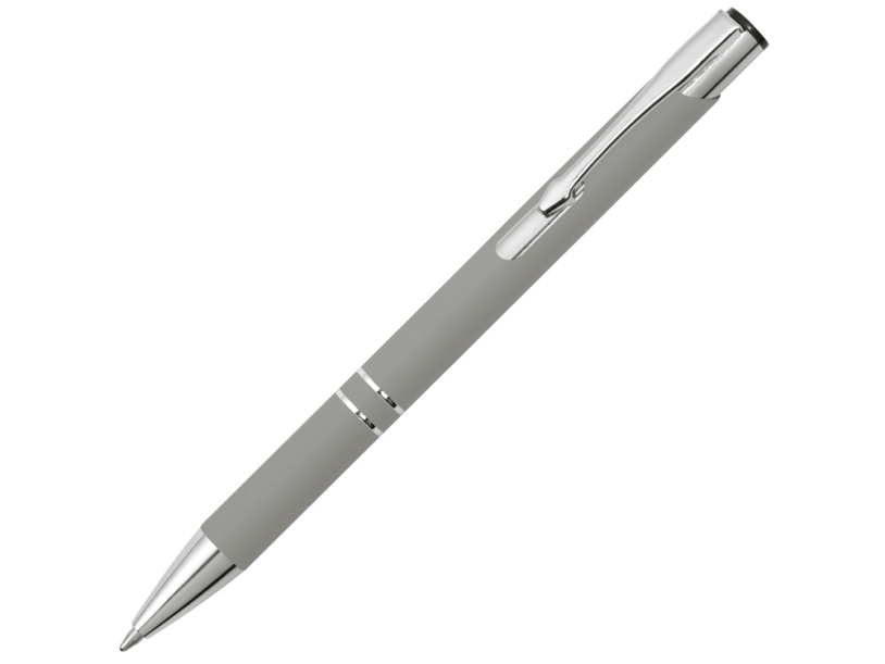 Ручка металлическая шариковая C1 софт-тач, серый (Р) (Изображение 1)