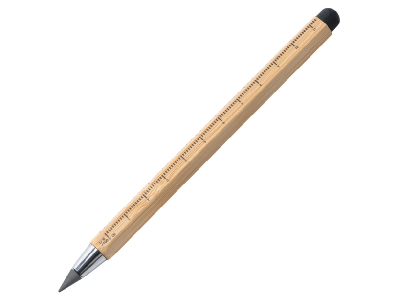 Вечный карандаш Sicily Bamboo из бамбука со стилусом и линейкой (Изображение 1)