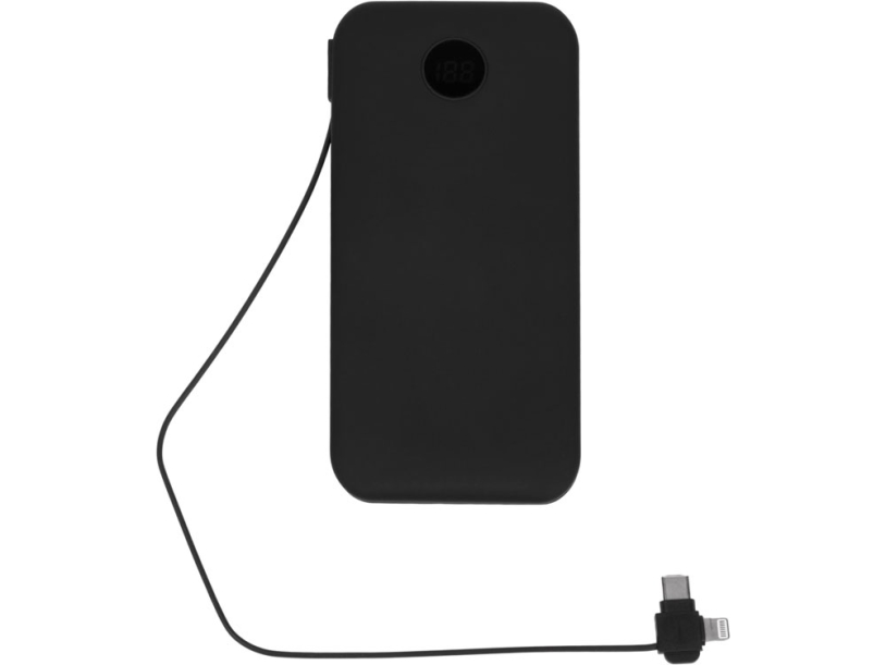 Внешний беспроводной аккумулятор с подсветкой лого Astro, 10000 mAh, черный (Изображение 4)