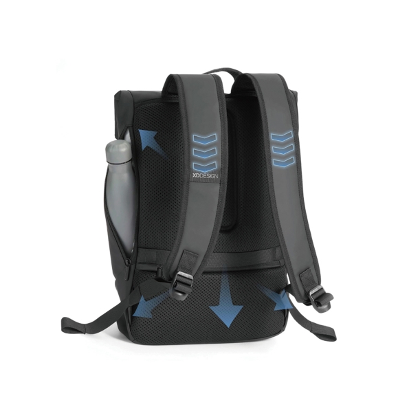 Антикражный водонепроницаемый рюкзак Urban Flap-Top, черный (Изображение 18)