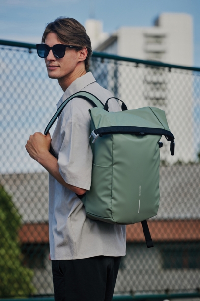 Антикражный рюкзак Urban Roll-top, зеленый (Изображение 6)