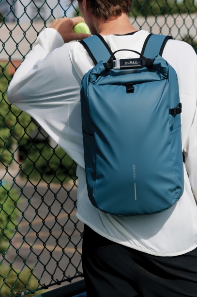 Антикражный рюкзак Urban Roll-top, голубой (Изображение 5)