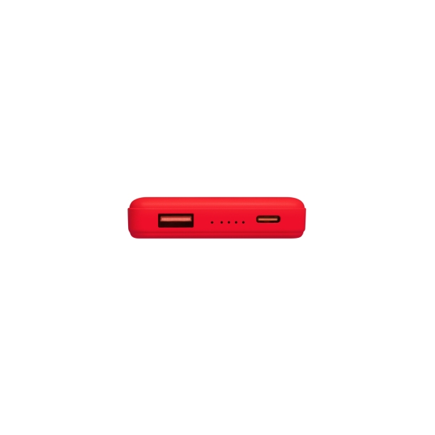 Внешний аккумулятор Largo PD 5000mAh с функцией беспроводной зарядки 15W, красный (Изображение 7)