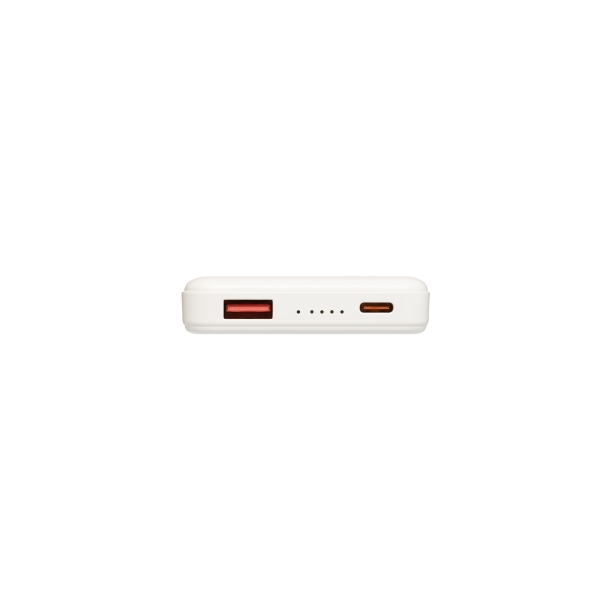 Внешний аккумулятор Largo PD 5000mAh с функцией беспроводной зарядки 15W, белый (Изображение 7)