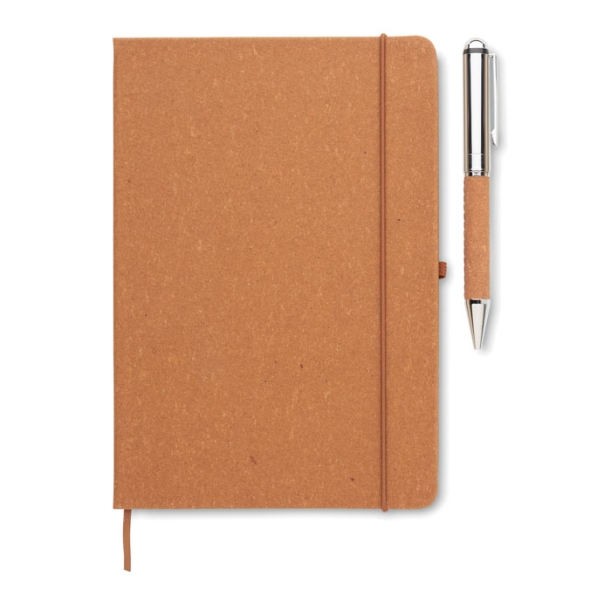 Набор блокнот с ручкой (бежевый) (Изображение 6)