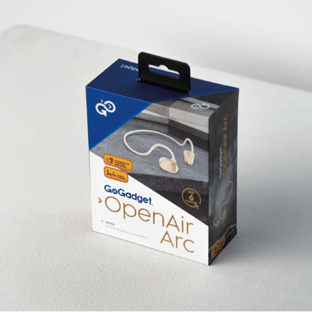 Беспроводные наушники OpenAir Arc, бежевые (Изображение 5)