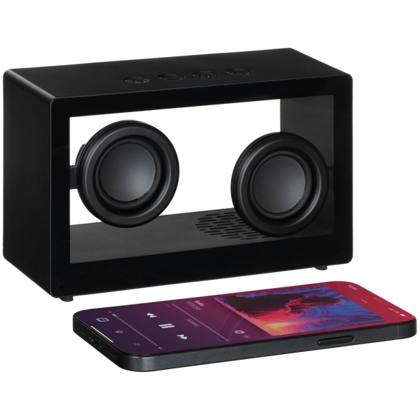 Bluetooth-колонка со светомузыкой Sensofonic, черная (Изображение 1)