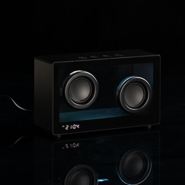 Bluetooth-колонка со светомузыкой Sensofonic, черная (Изображение 8)