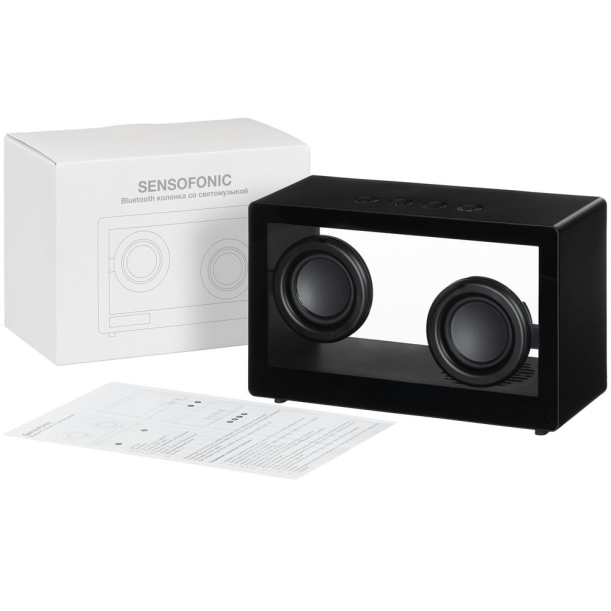 Bluetooth-колонка со светомузыкой Sensofonic, черная (Изображение 10)
