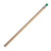 Карандаш простой TOGI с ластиком, зеленый, 19см, дерево (Изображение 1)