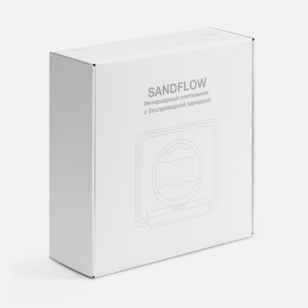 Интерьерный светильник с беспроводной зарядкой Sandflow, белый (Изображение 10)