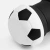 Складная бутылка для воды Football Flex, белая с черным (Изображение 5)