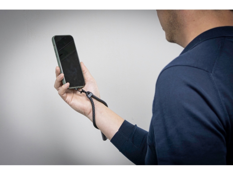 Ремешок-держатель для телефона с зарядным кабелем USB-C - USB-C Lany Wristband Charge Eco, серый (Изображение 21)