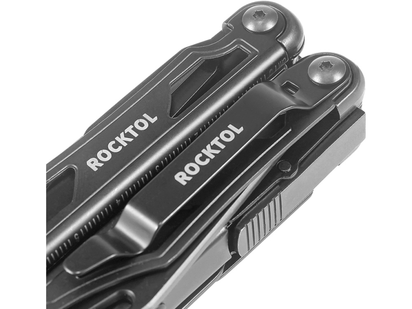 Нож-мультитул Rocktol 12 в 1, кожаный чехол, черный (Изображение 5)
