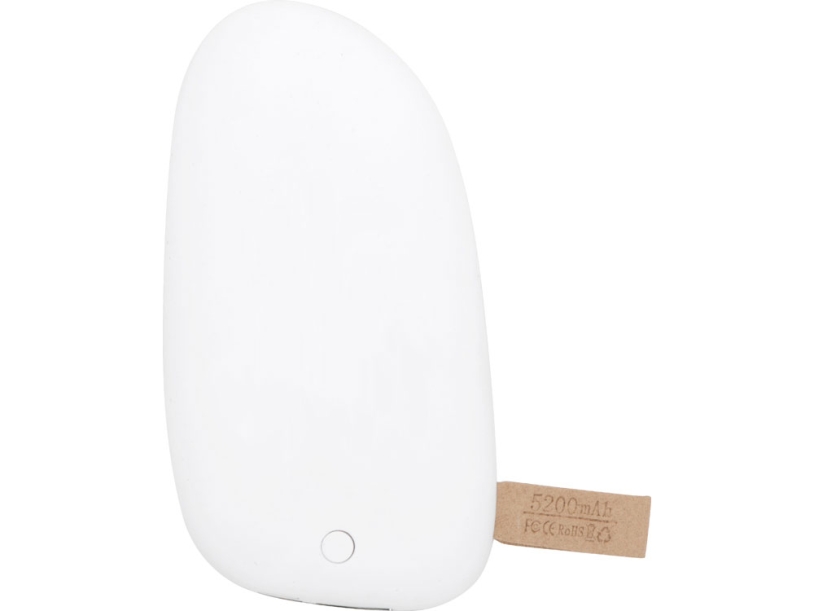 Внешний аккумулятор в форме камня Stone, 5200 mAh, белый (Р) (Изображение 3)