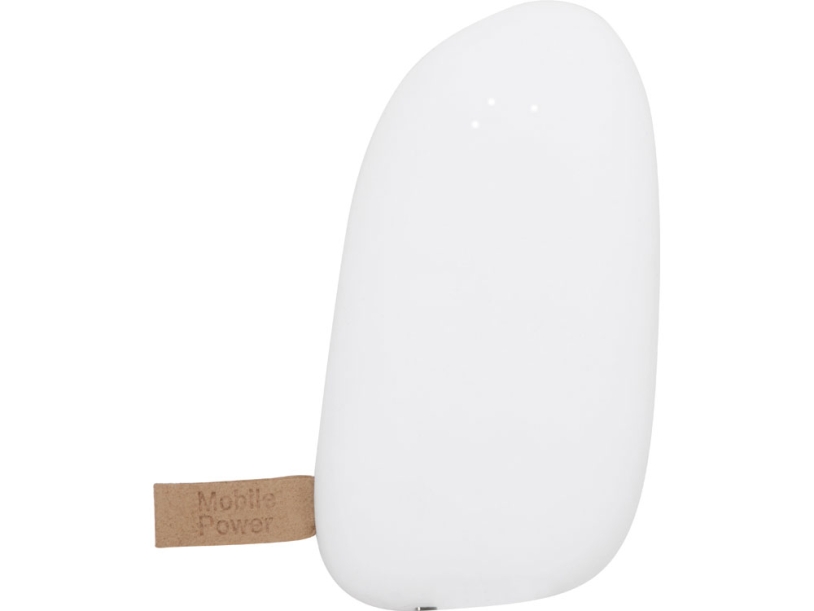 Внешний аккумулятор в форме камня Stone, 5200 mAh, белый (Р) (Изображение 4)