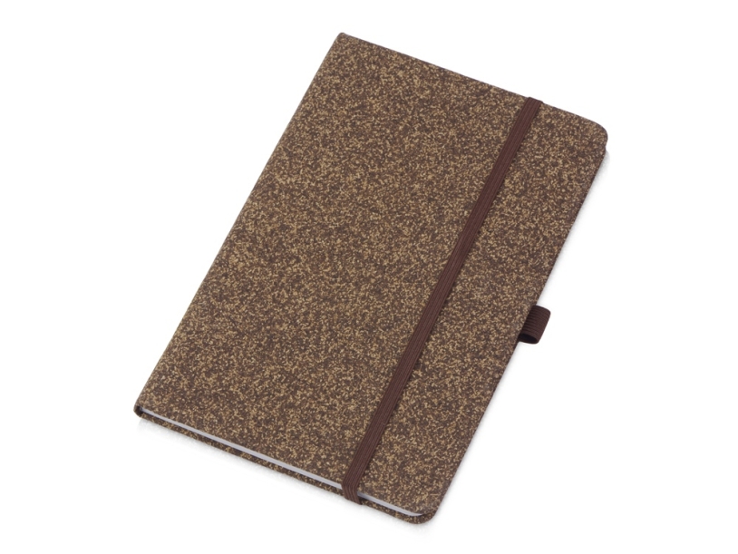 Блокнот из кофейных зерен А5 Coffee notes, твердая обложка, 80 листов 70 гр/м2 белой бумаги, кофейный (Изображение 1)