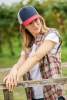 Бейсболка "RAPPER CANVAS-S", 5 клиньев, серый/т.син, пласт.заст., 100% перераб. полиэстер, 270 г/м2 (Изображение 2)
