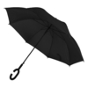 Зонт-трость HALRUM,  полуавтомат, черный, D=105 см, нейлон, пластик (Изображение 1)