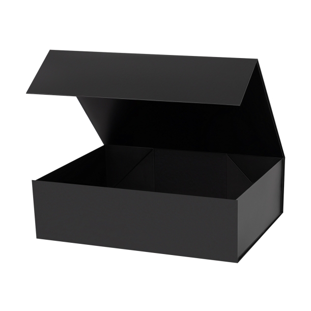 Подарочная коробка с магнитным клапаном большая, черная (Изображение 3)