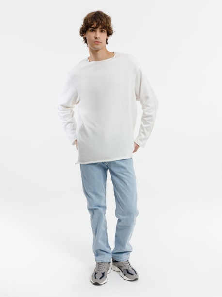 Лонгслив унисекс Siluetti Fuori, молочно-белый, размер L/XL (Изображение 6)
