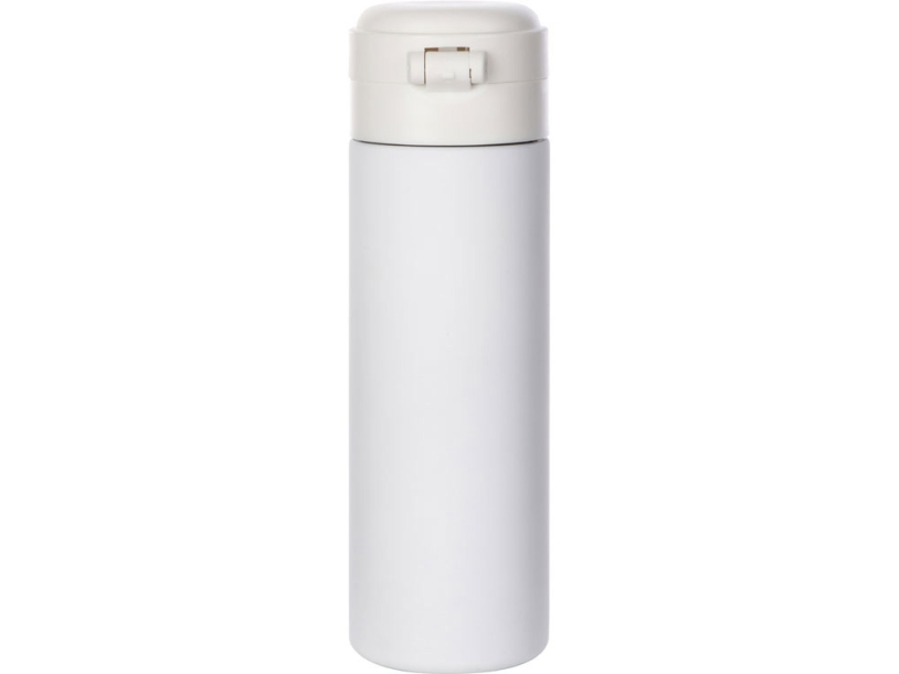 Вакуумная термокружка c кнопкой Guard, soft-touch, 400 мл, тубус (белый)  (Изображение 4)